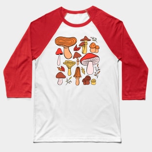 Autumn Mushrooms Baseball T-Shirt